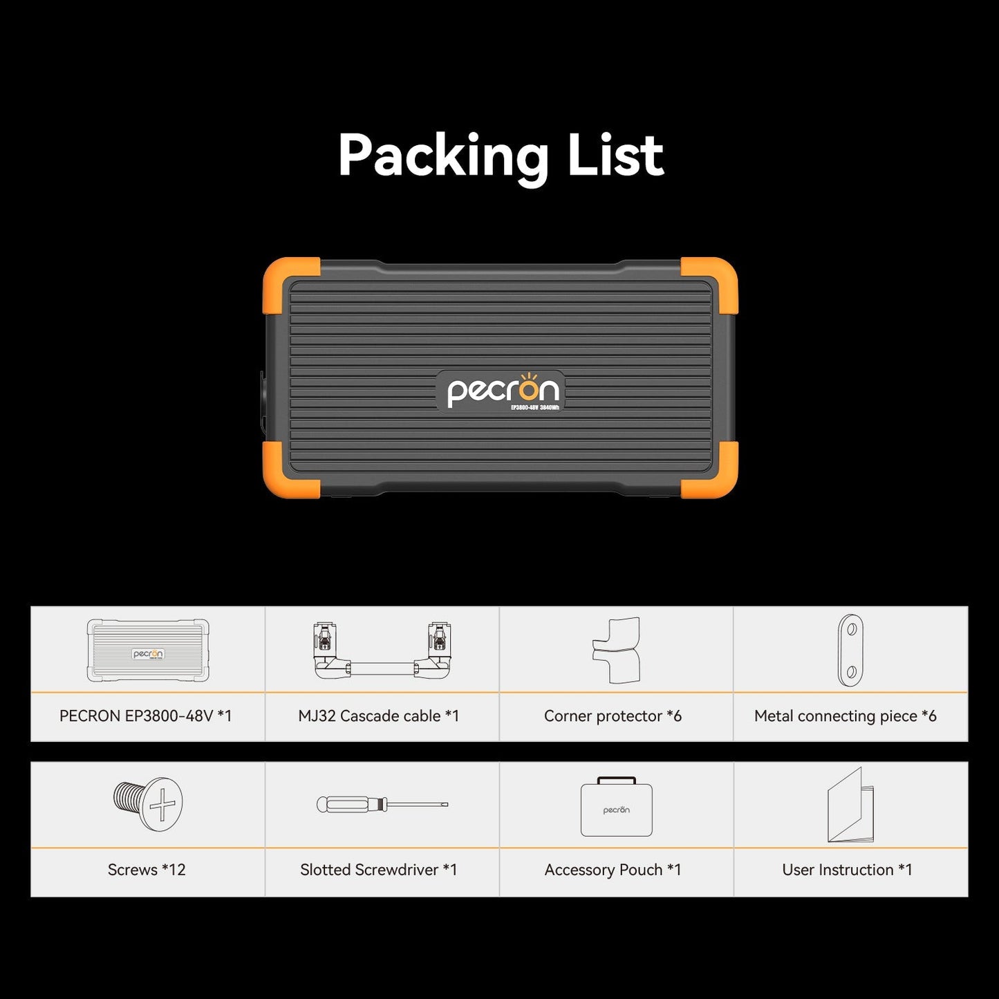 PECRON EP3800-48V Expansion Battery 3840Wh