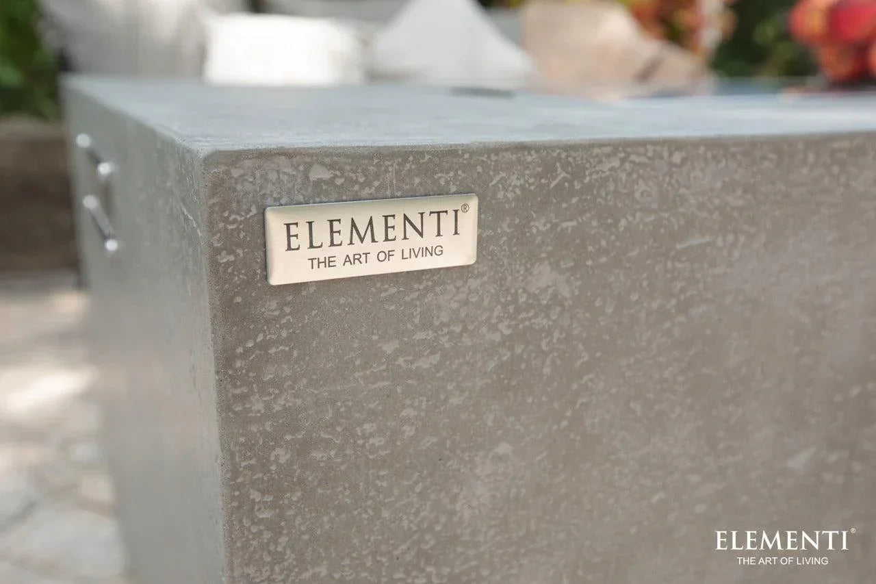 Elementi Andes Fire Table - Light Gray