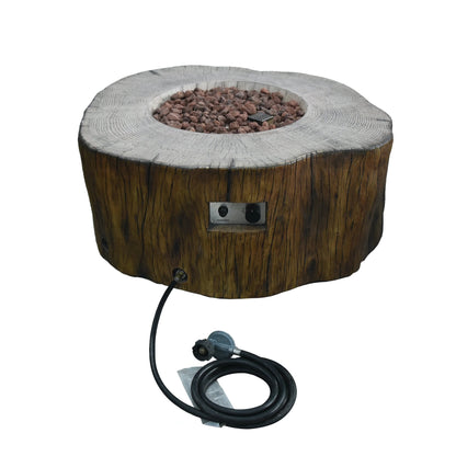 Elementi Manchester Fire Pit Table - Red Wood