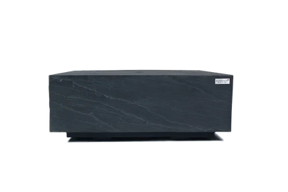 Elementi Plus Roraima 40" Square Slate Black Concrete Natural Gas Fire Table