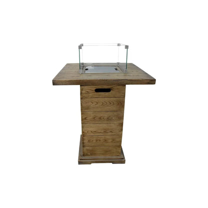 Elementi Rova 34" Redwood Concrete Propane Bar Table