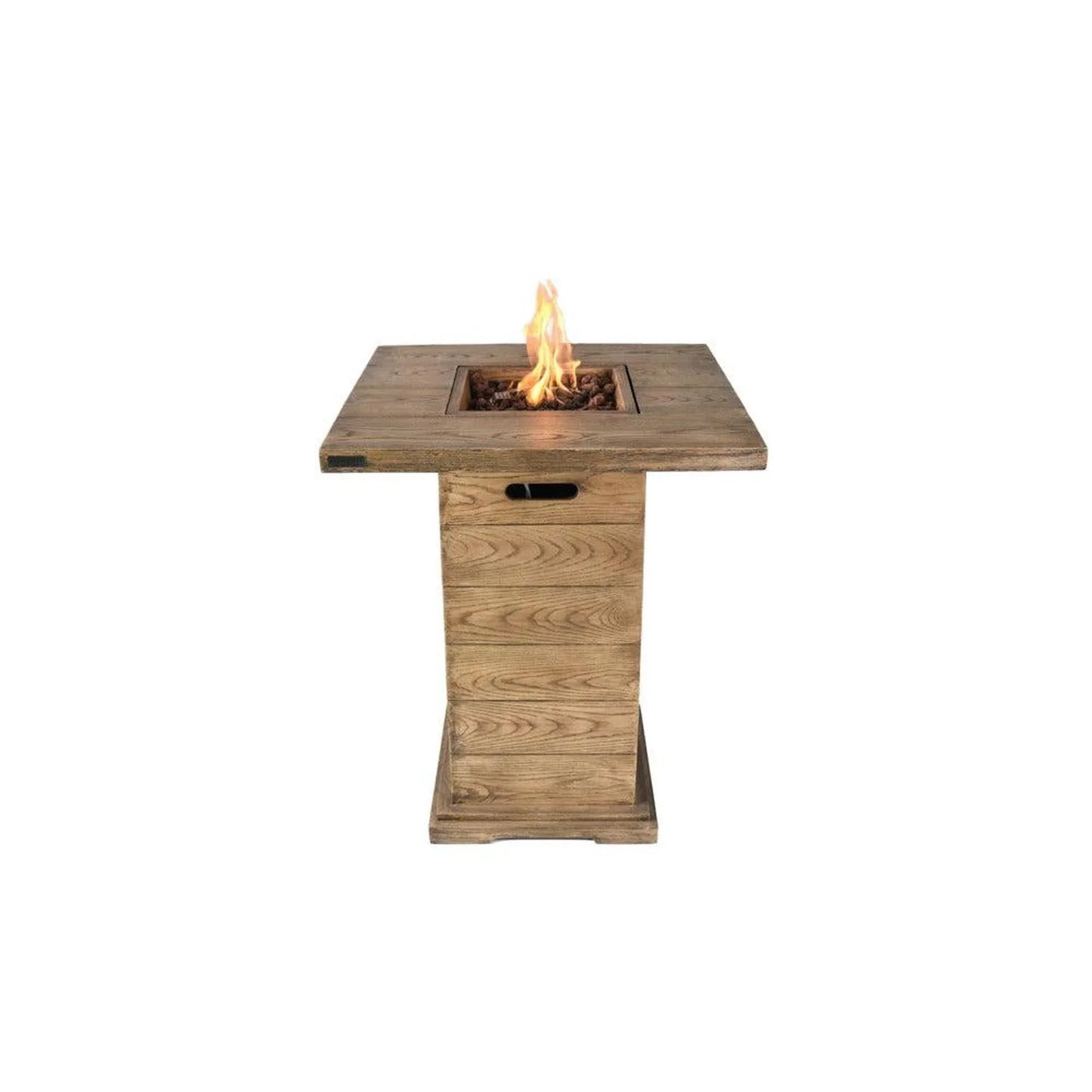 Elementi Rova 34" Redwood Concrete Propane Bar Table