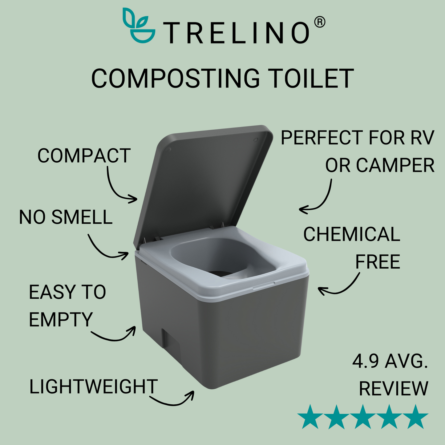 Trelino Evo S Portable Composting Toilet