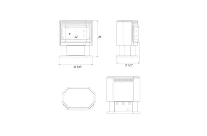 Amantii Sierra Flame 26-inch Lumina Freestanding Smart Electric Fireplace