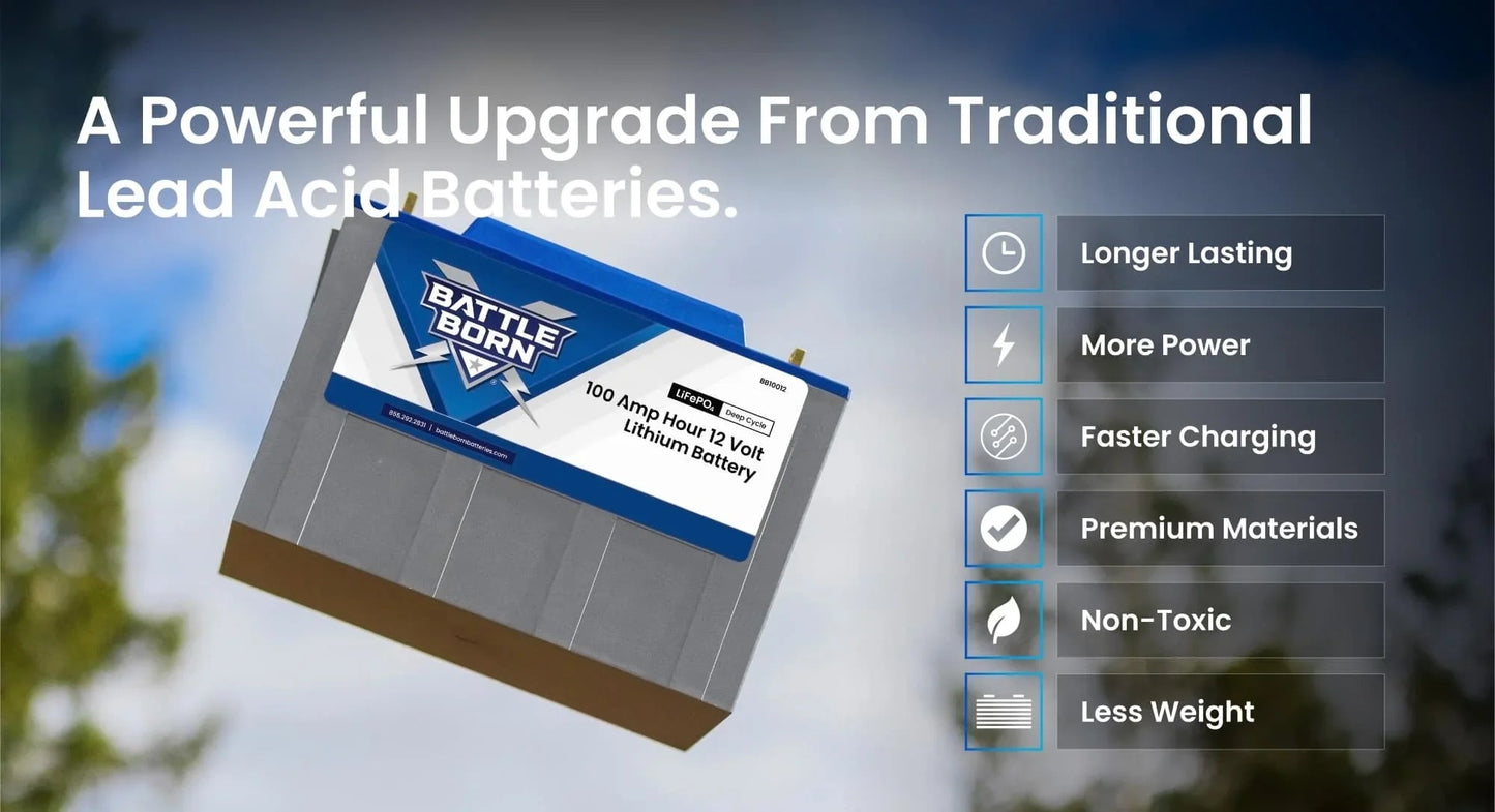 Battle Born 100Ah 12V LiFePO4 Heated Battery Kit