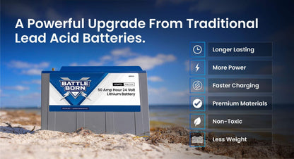 Battle Born 50Ah 24V LiFePO4 Heated Battery Kit