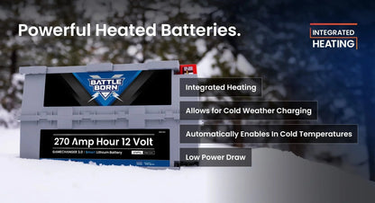 Battle Born 270Ah 12V GC3 Smart Heated LiFePO4 Deep Cycle Battery Kit