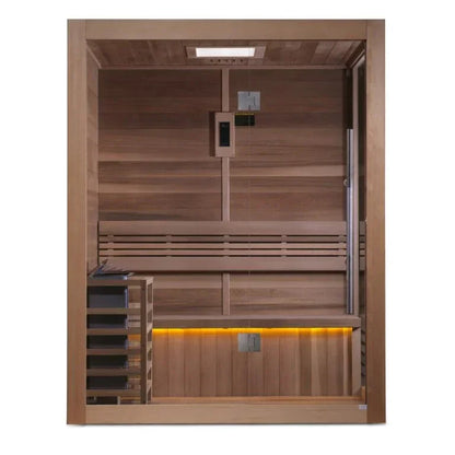 Golden Designs Forssa Traditional Sauna – Canadian Red Cedar Interior | GDI-7203-01 / Forssa | 3-4 Person