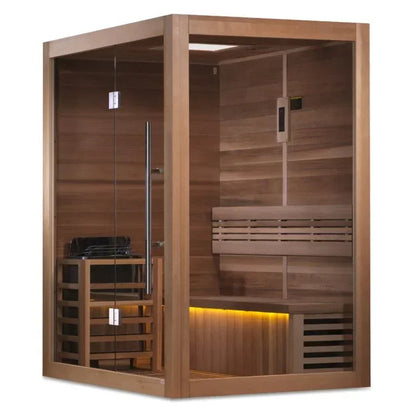 Golden Designs Hanko Traditional Sauna – Canadian Red Cedar Interior | GDI-7202-01 / Hanko | 2-3 Person