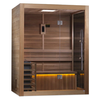Golden Designs Hanko Traditional Sauna – Canadian Red Cedar Interior | GDI-7202-01 / Hanko | 2-3 Person