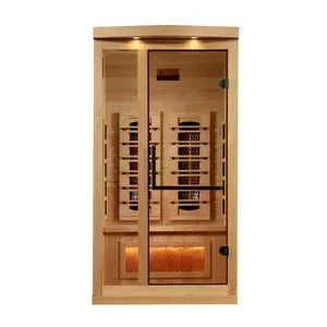 Golden Designs Full Spectrum Infrared Sauna with Himalayan Salt Bar | GDI-8010-03 | 1 Person