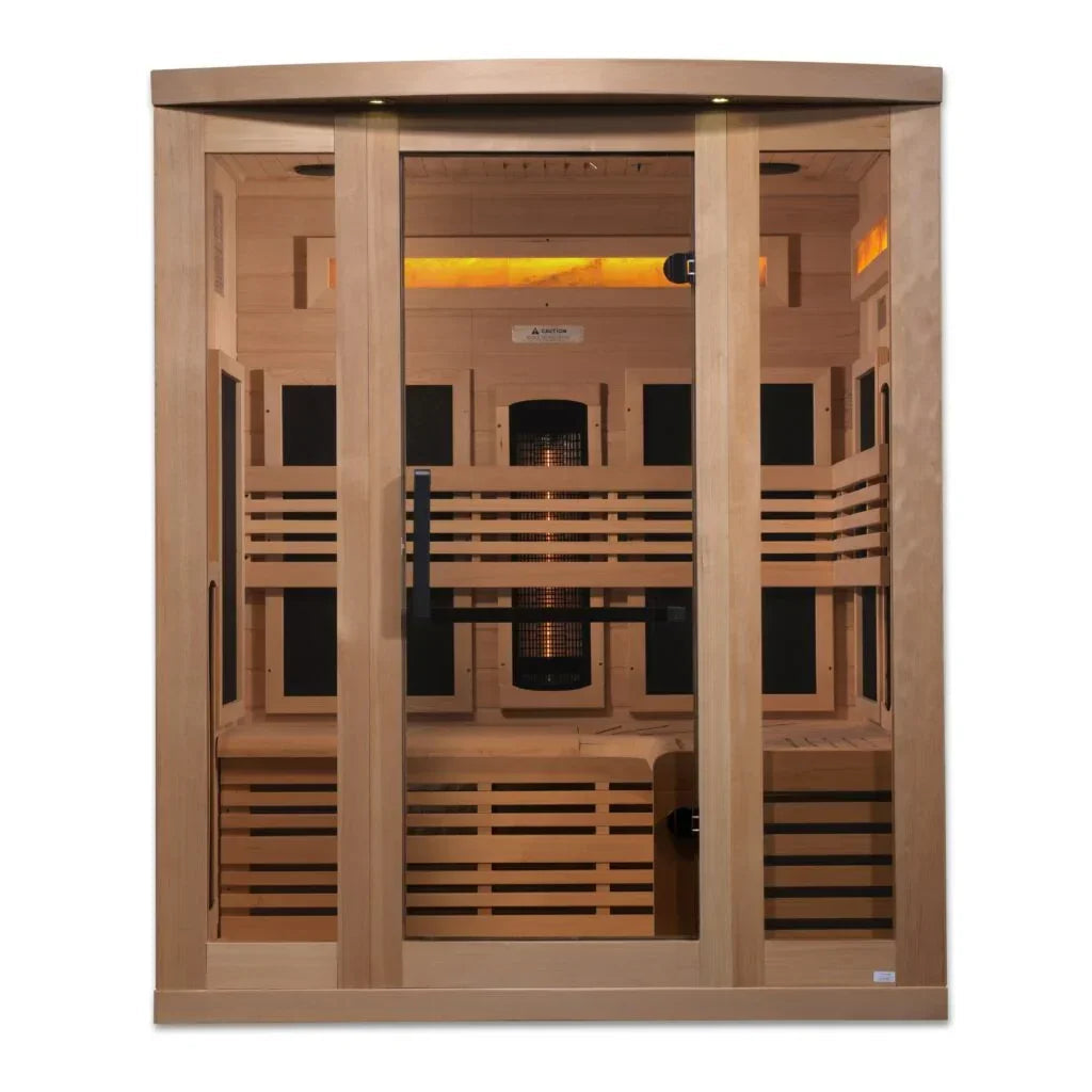 Golden Designs Full Spectrum Infrared Sauna with Himalayan Salt Bar | GDI-8260-01 | 6 Persons