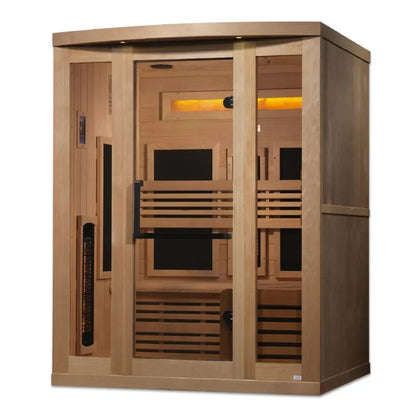 Golden Designs Full Spectrum Infrared Sauna with Himalayan Salt Bar | GDI-8260-01 | 6 Persons