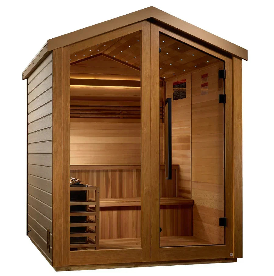 Golden Designs Kaarina Outdoor Traditional Sauna – Canadian Red Cedar Interior | GDI-8506-01 / Kaarina | 6 Person
