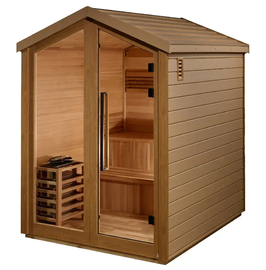 Golden Designs Kaarina Outdoor Traditional Sauna – Canadian Red Cedar Interior | GDI-8506-01 / Kaarina | 6 Person