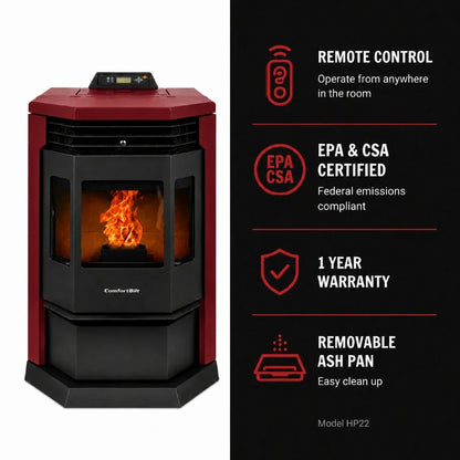 ComfortBilt HP22 Pellet Stove Burgundy  Special Buy!!!
