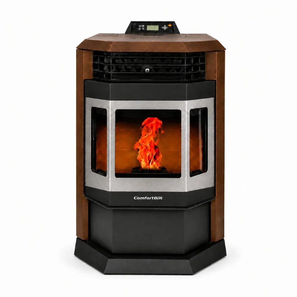 ComfortBilt HP22-SS Pellet Stove Brown Stainless Steel