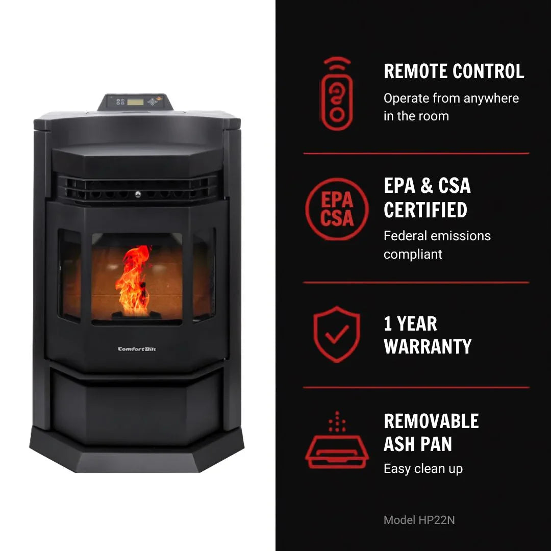 ComfortBilt HP22 Pellet Stove Black