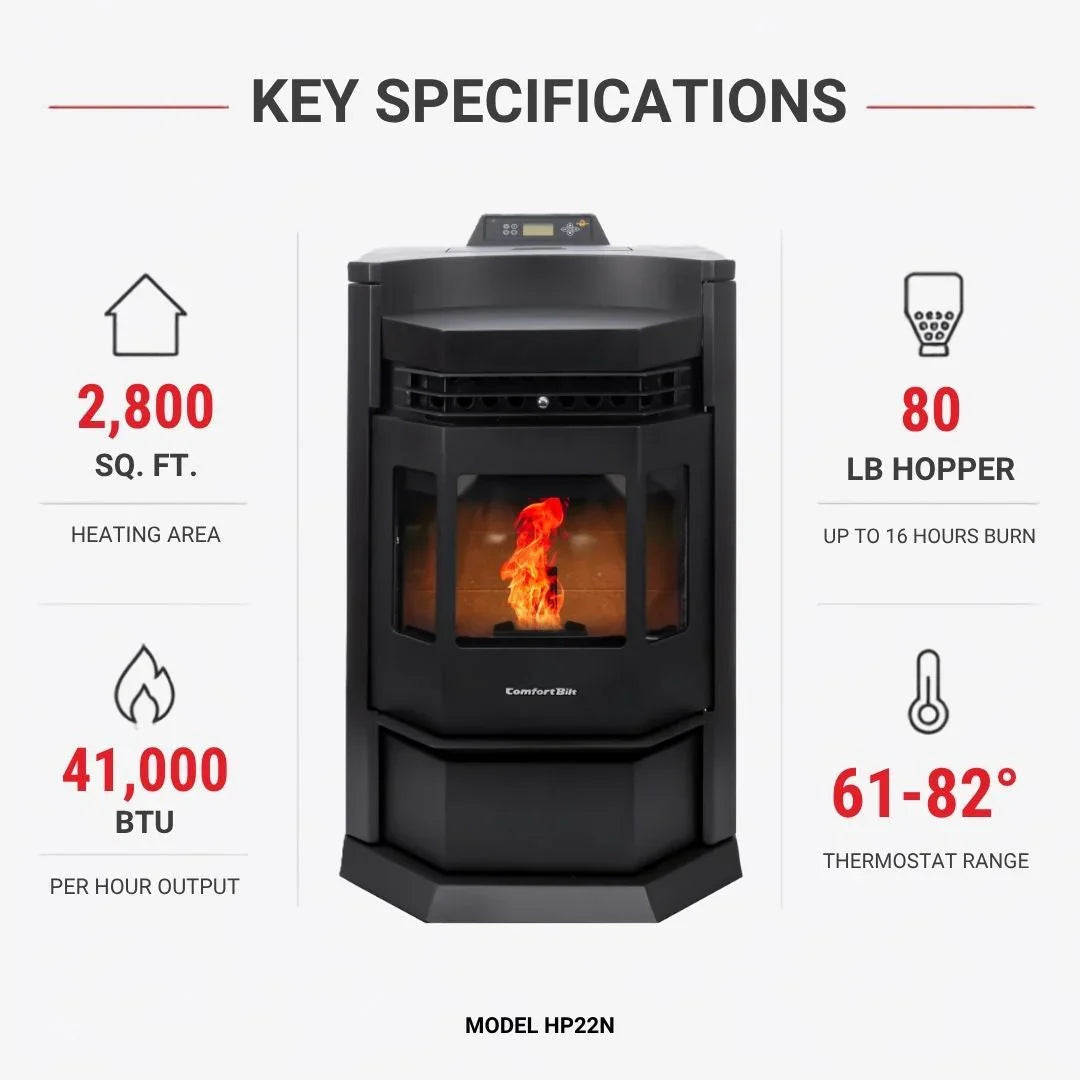 ComfortBilt HP22 Pellet Stove Black