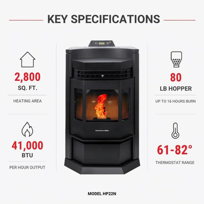 ComfortBilt HP22 Pellet Stove Black