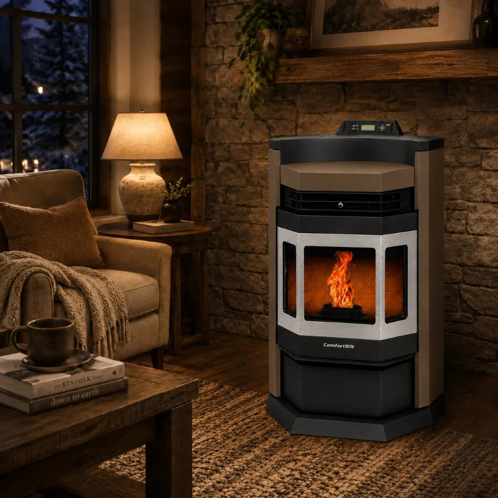 ComfortBilt HP22-N SS Pellet Stove Brown