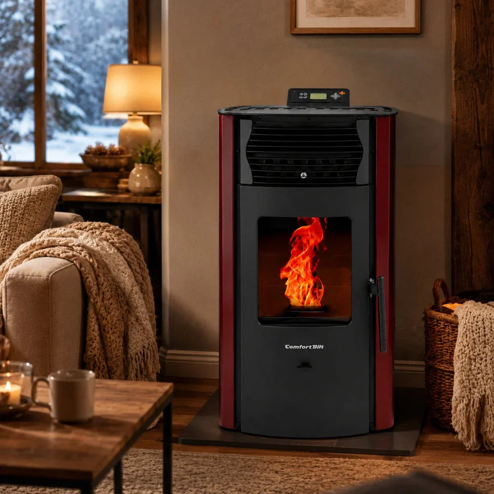 ComfortBilt HP50S Pellet Stove - Burgundy