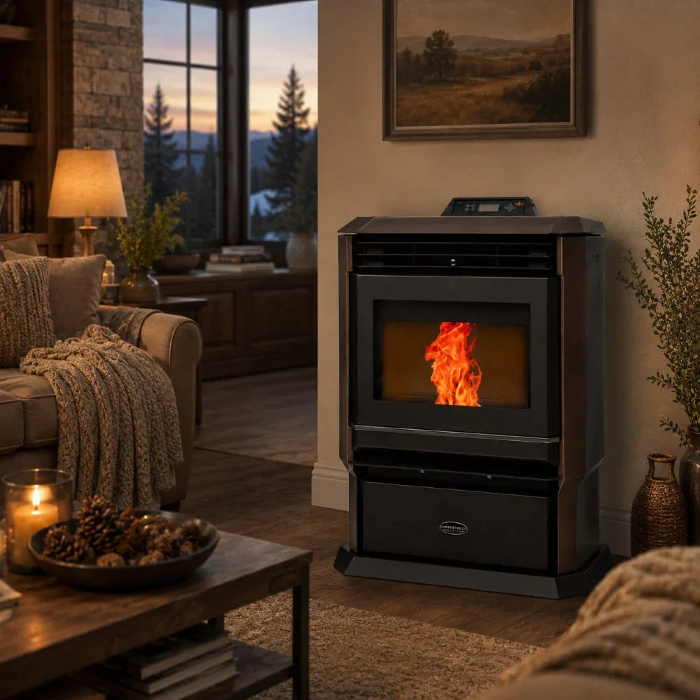 ComfortBilt HP61 Pellet Stove Dark Brown