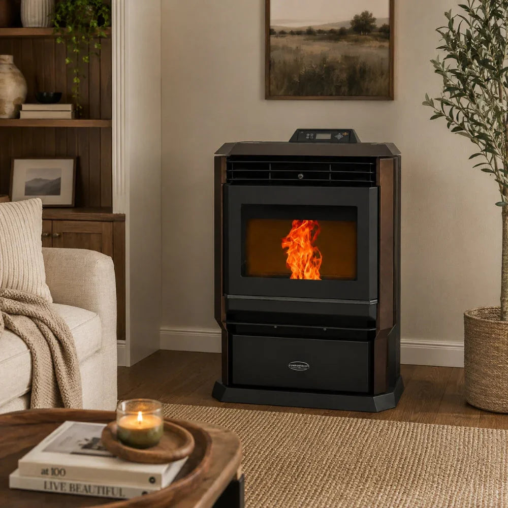 ComfortBilt HP61 Pellet Stove Dark Brown
