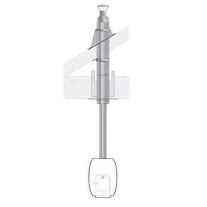 Huum Thru-Ceiling Chimney Kit Sauna Wood Stove Chimney Set, Thru-Ceiling