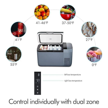 ICECO GO20 21QT Dual Zone Portable Fridge Car Freezer