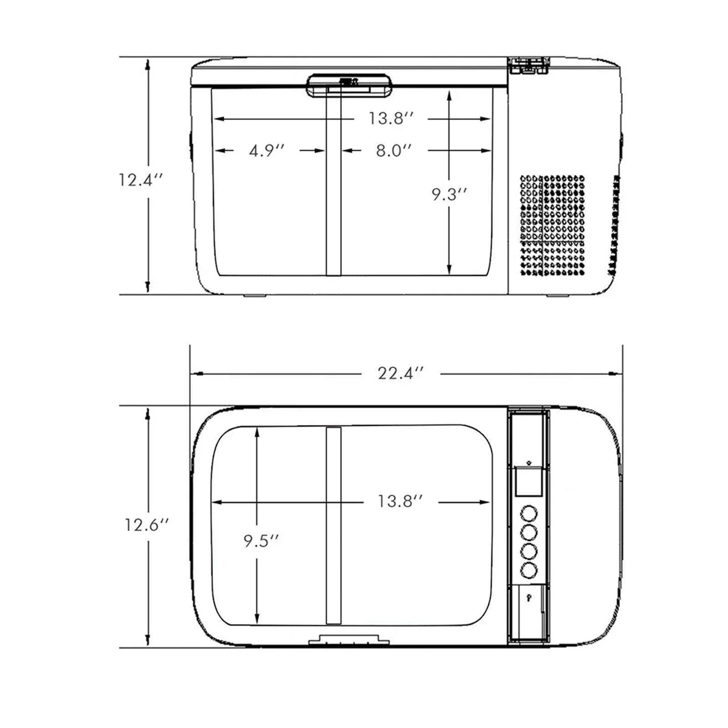 ICECO GO20 21QT Dual Zone Portable Fridge Car Freezer