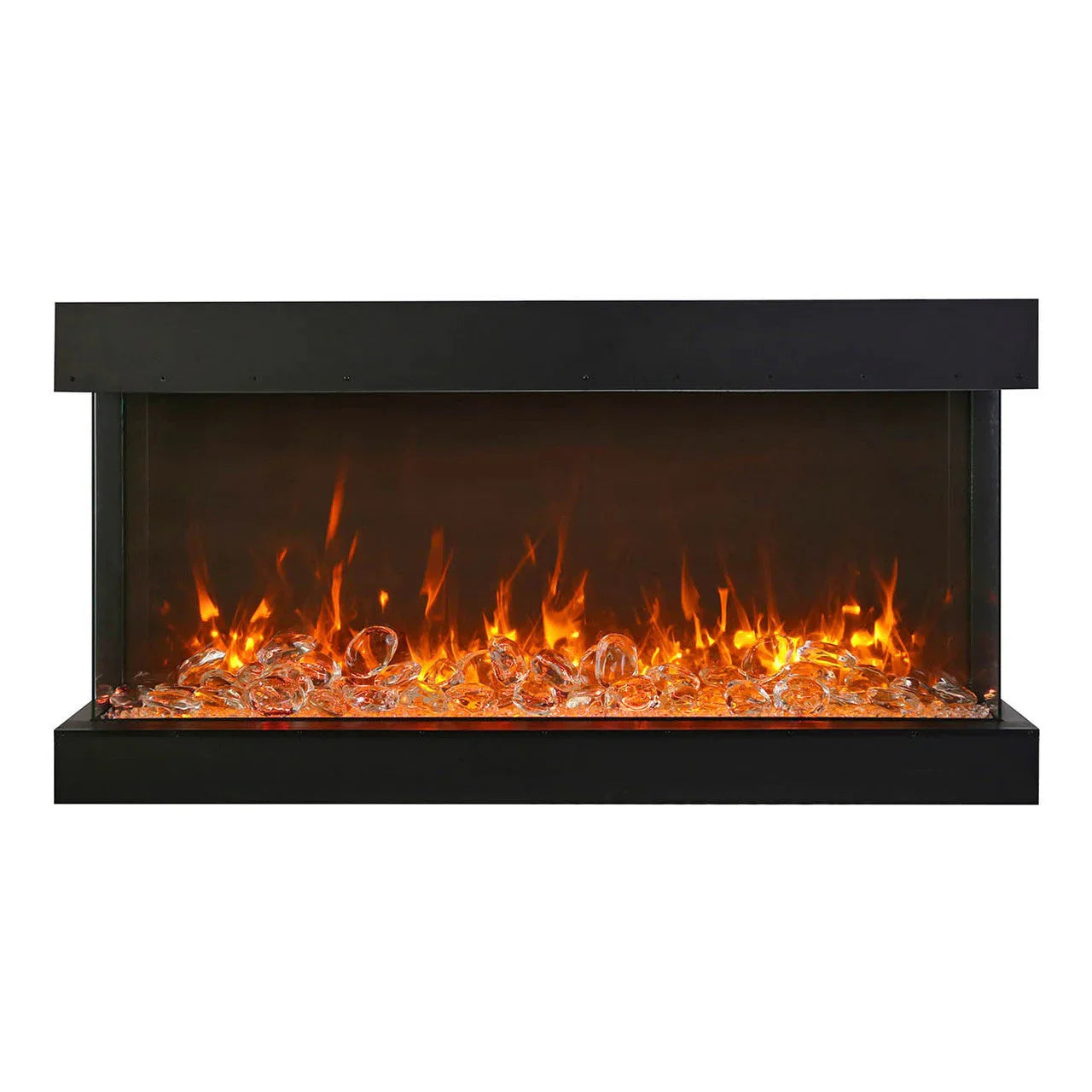 Amantii Tru-View XL XT 88 Inch Indoor Outdoor 3 Sided Electric Fireplace