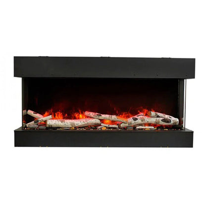 Amantii 50 Inch Tru-View Slim Smart Indoor Outdoor 3 Sided Electric Fireplace