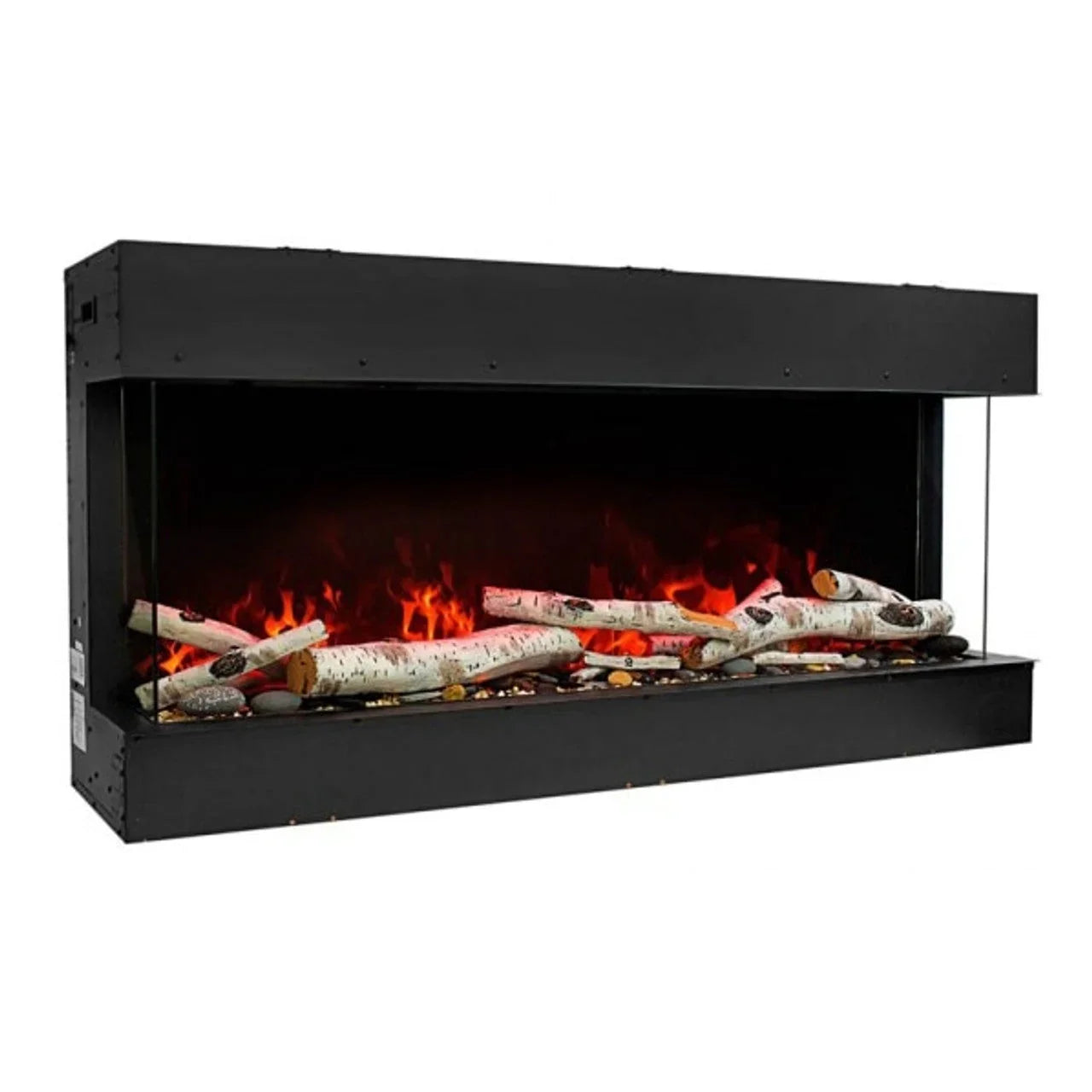 Amantii 30 Inch Tru-View Slim Smart Indoor Outdoor 3 Sided Electric Fireplace