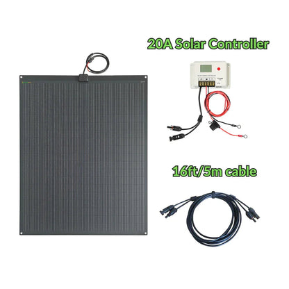 Lensun 200W Flexible Solar Panel, Advanced N-type solar cells 25% efficiency