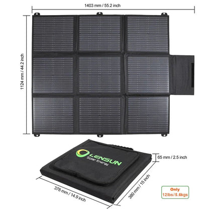 LensunSolar 200W 36V Solar Blanket for 24V Battery or Power Station