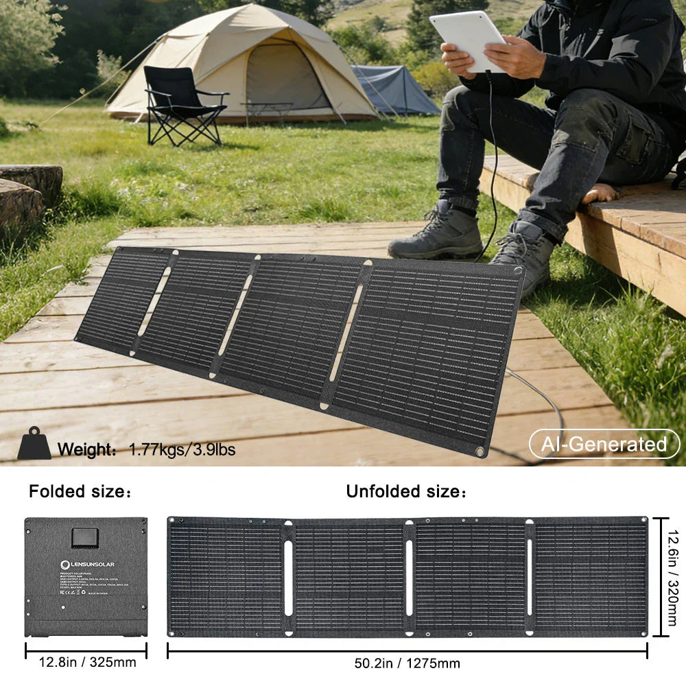 Lensunsolar 60W Waterproof Foldable Solar Panel