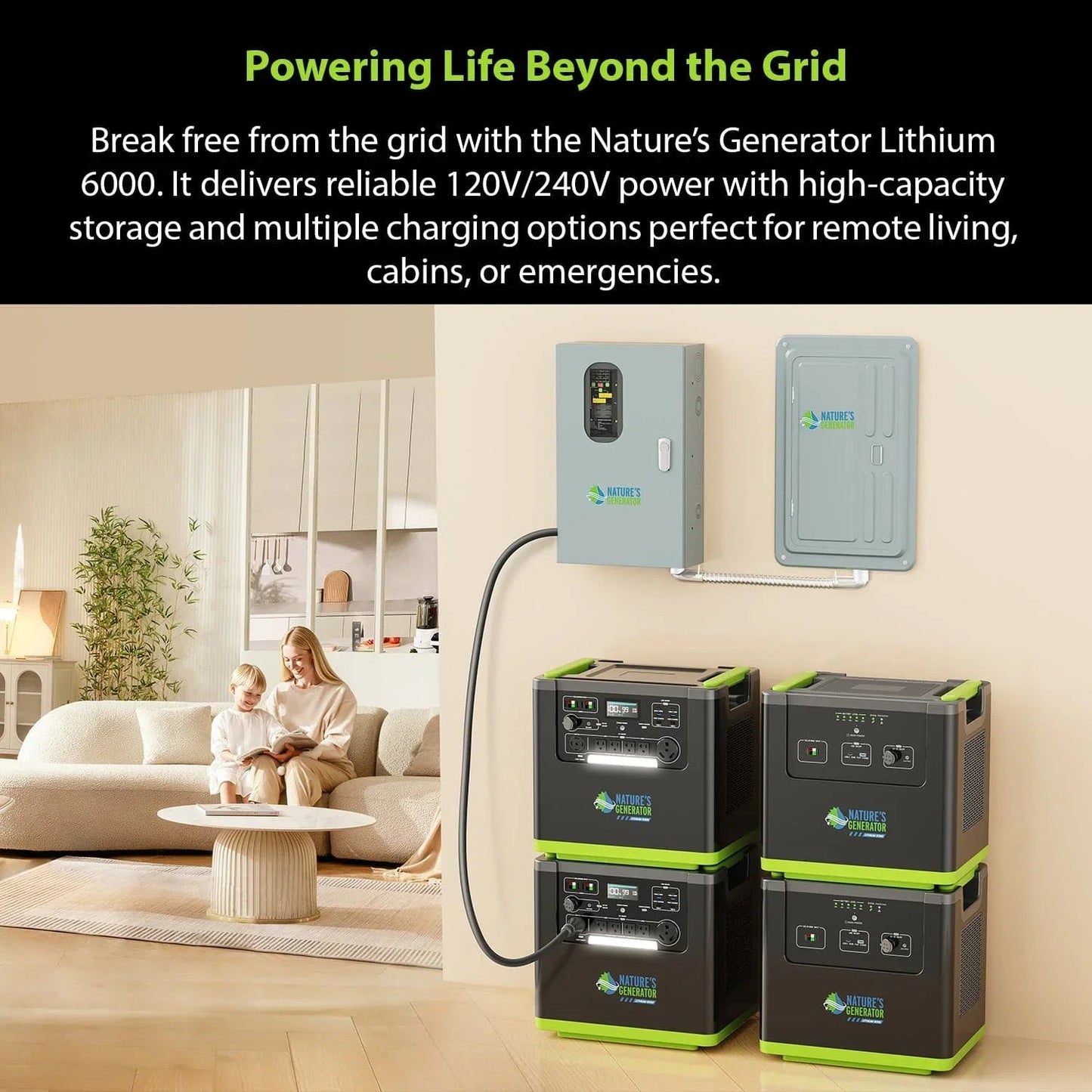 Nature's Generator Lithium 6000 Power Station