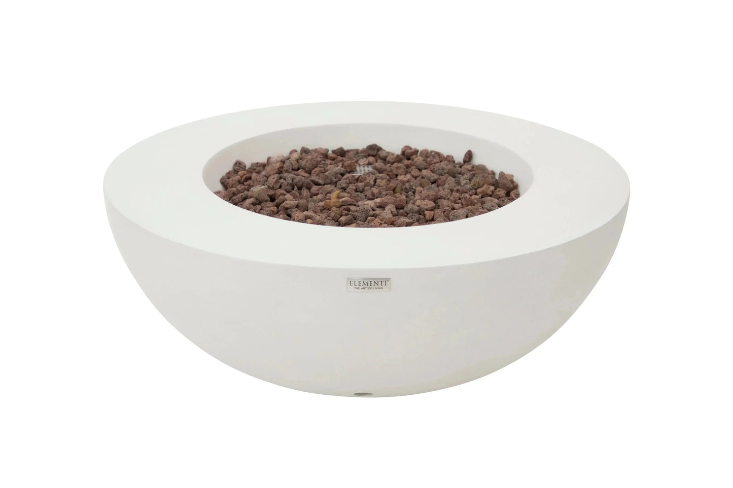 Elementi - Lunar Fire Bowl Cream White - Natural Gas