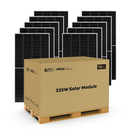 Rich Solar MEGA 335 Watt Solar Panel | Premium Grid-tie or Off-grid Solar Panel for Residential, Commercial, Agriculture