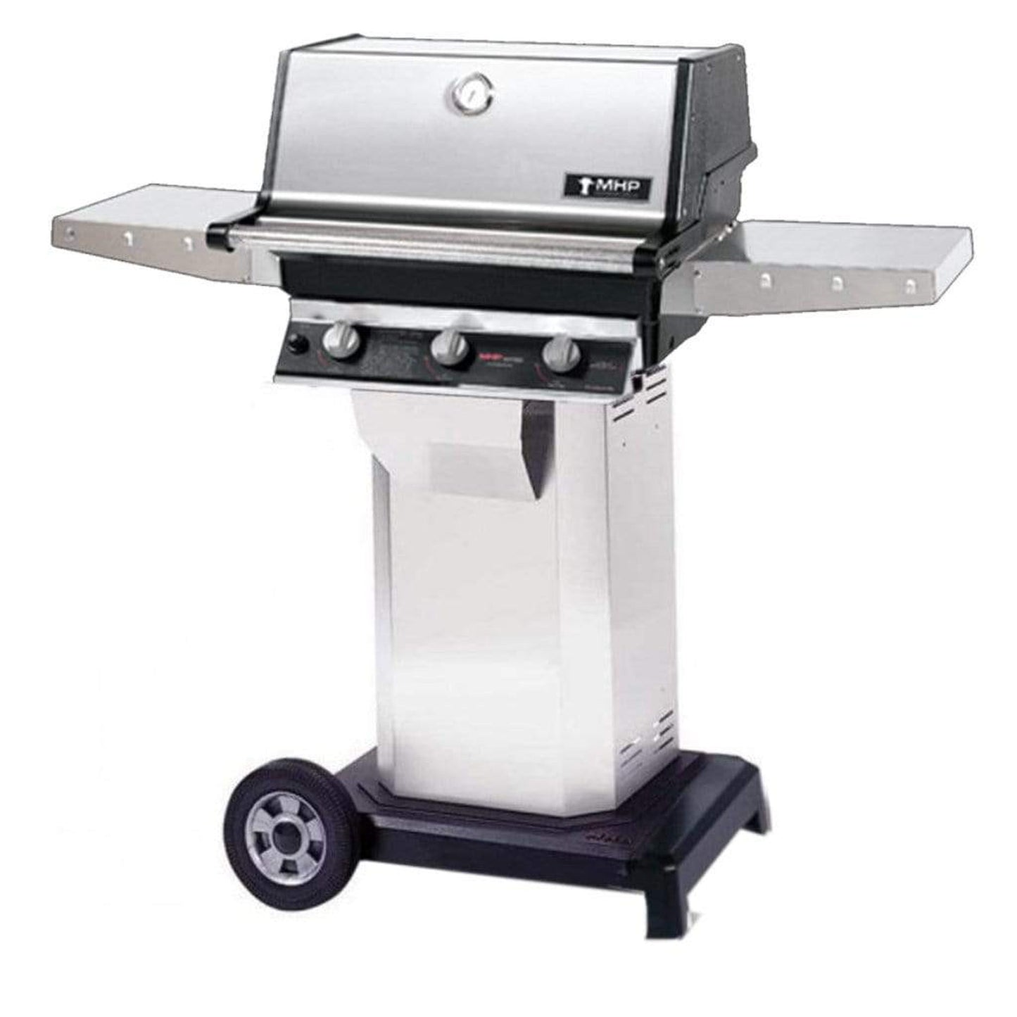 MHP TRG2 Stainless Steel Infrared Gas Grill Head With 2 Stainless Steel Shelves