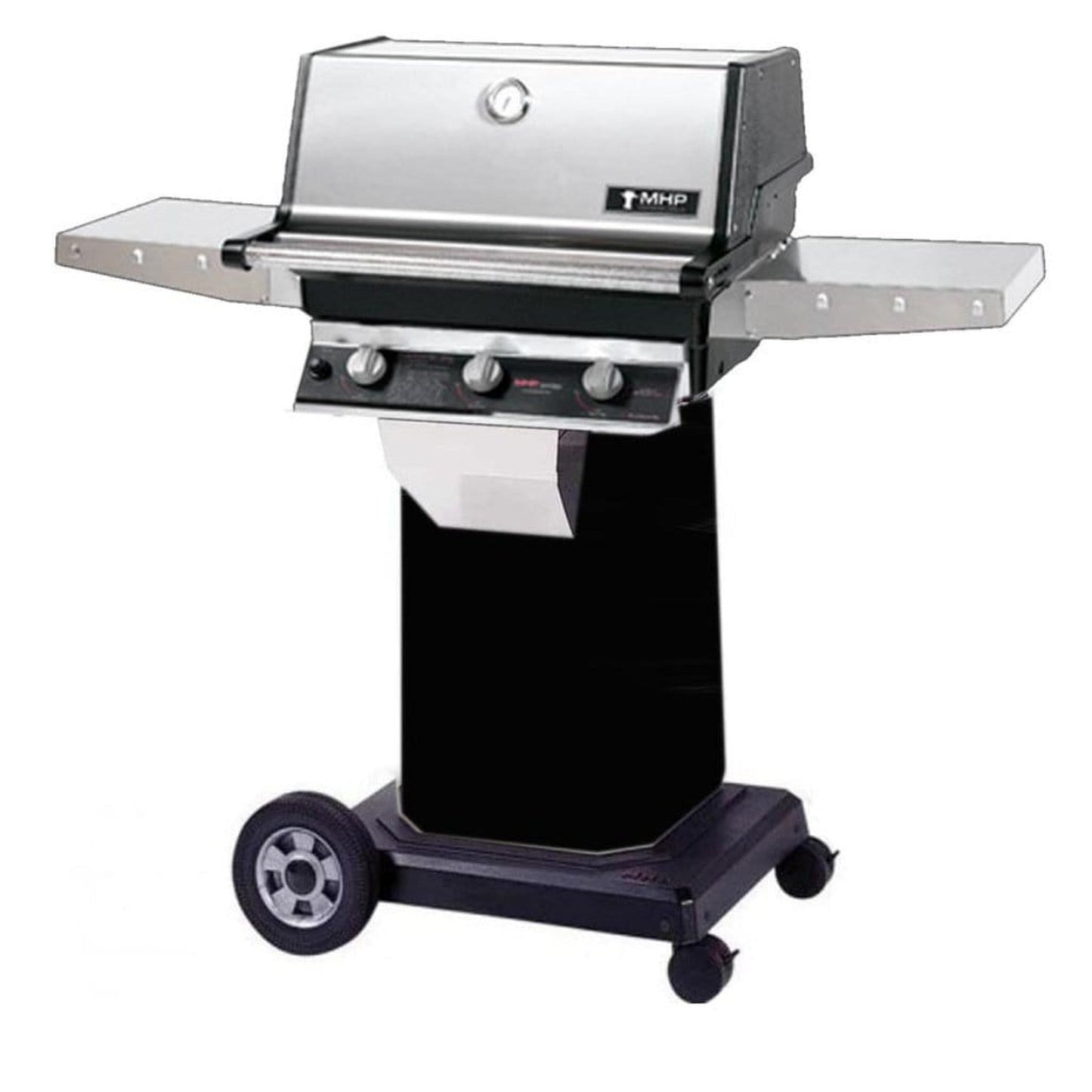 MHP TRG2 Stainless Steel Infrared Gas Grill Head With 2 Stainless Steel Shelves