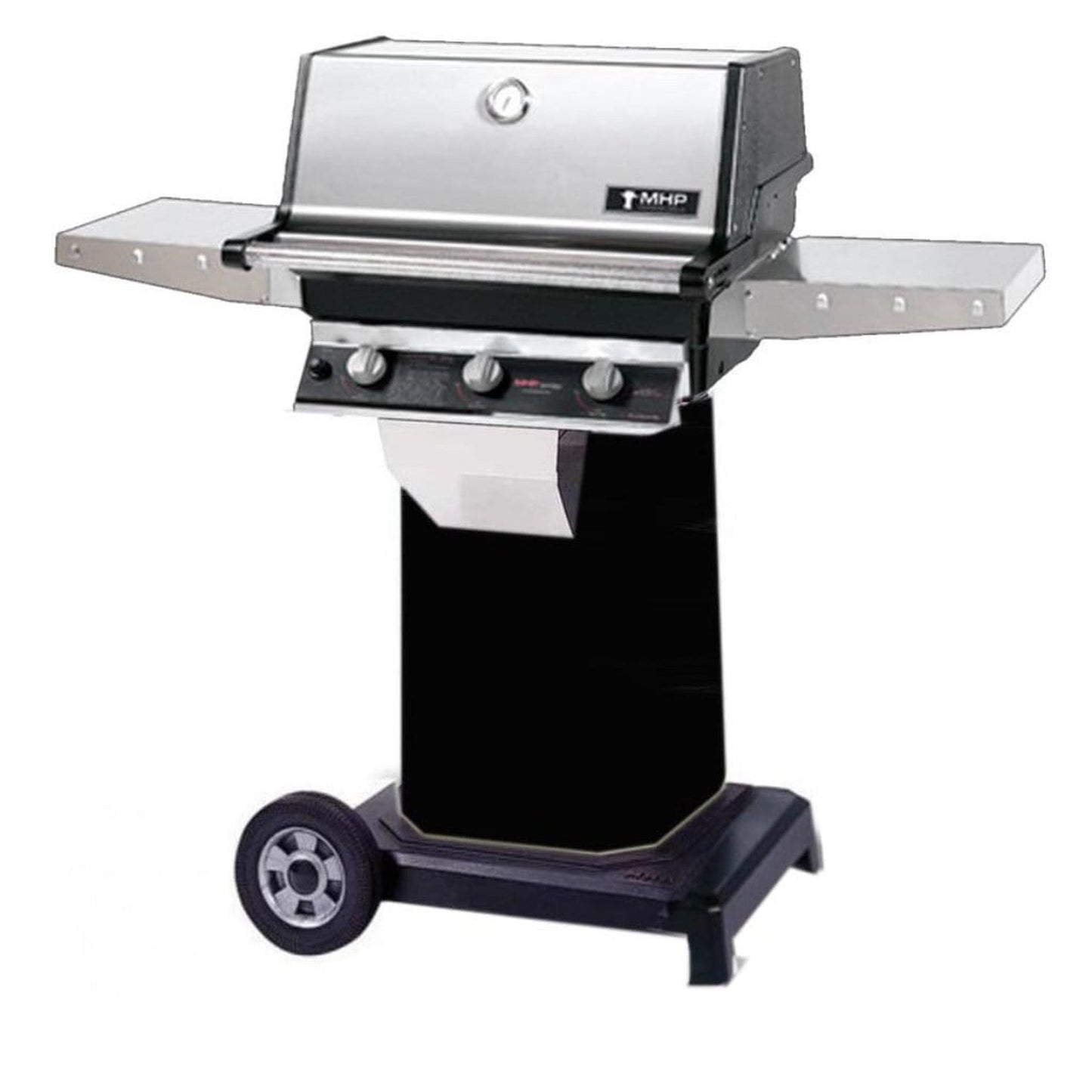 MHP TRG2 Stainless Steel Infrared Gas Grill Head With 2 Stainless Steel Shelves