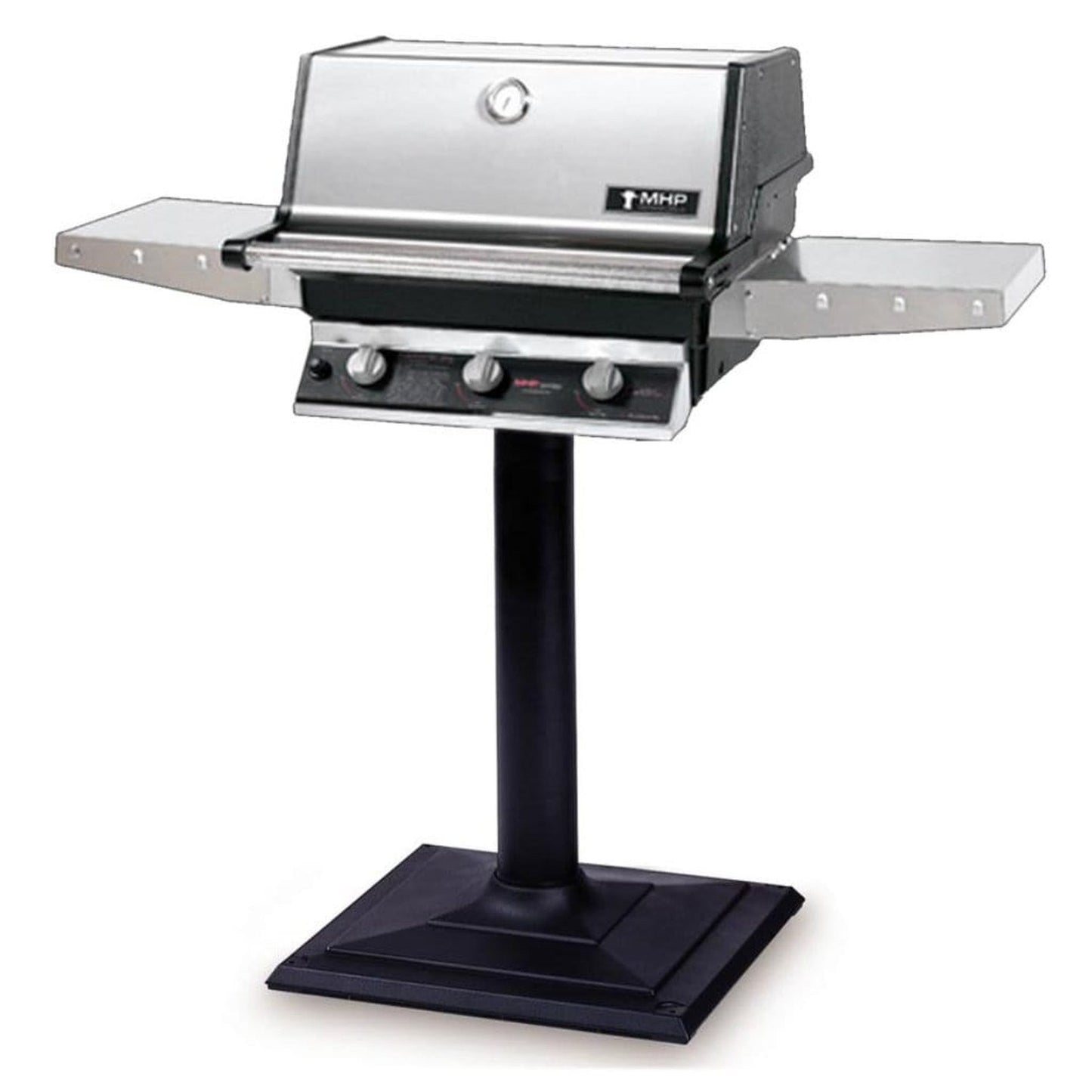 MHP TRG2 Stainless Steel Infrared Gas Grill Head With 2 Stainless Steel Shelves
