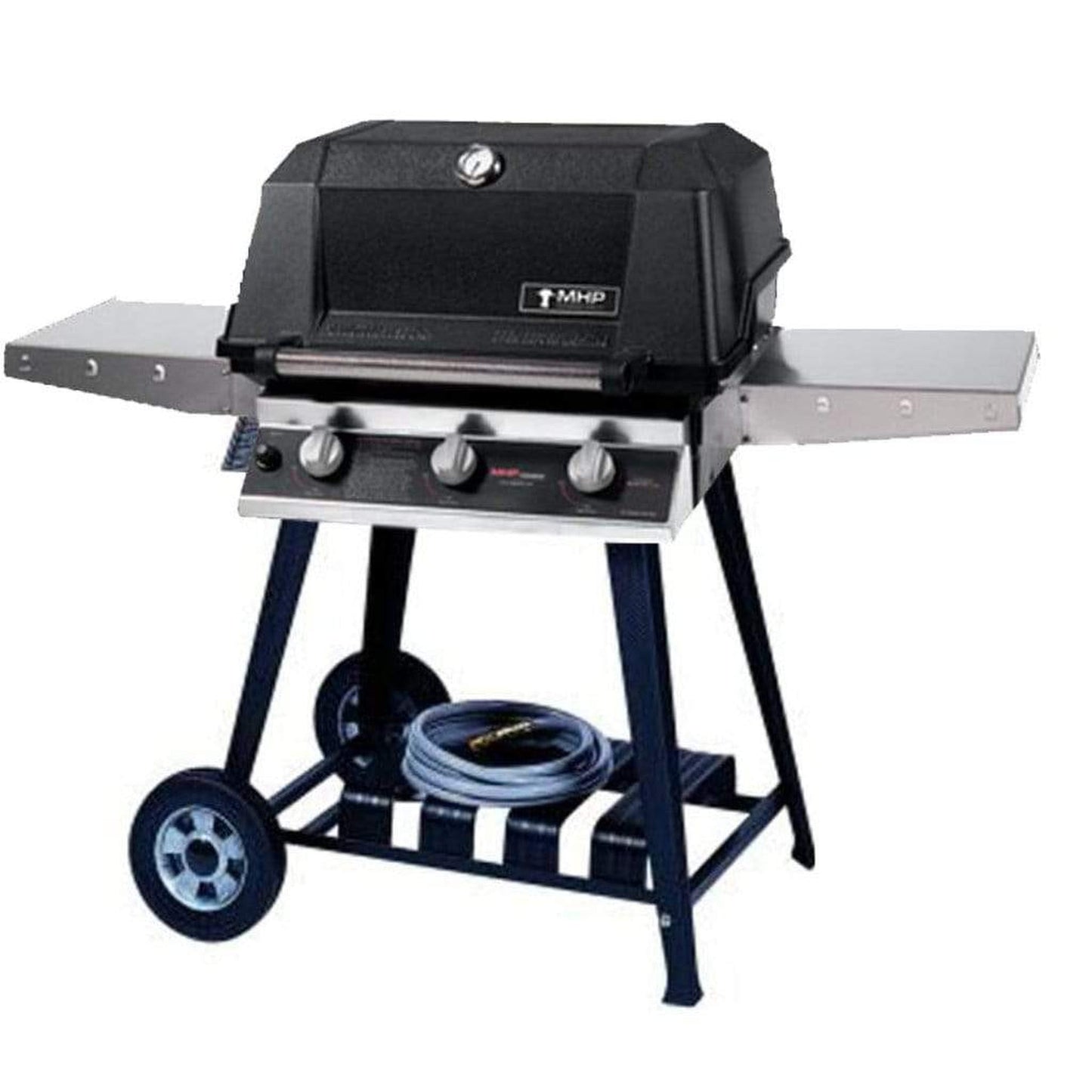 MHP WRG4DD Infrared Gas Grill Head With 2 Stainless Steel Shelves