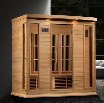 Maxxus 4 Person Near Zero EMF FAR IR Sauna (MX-K406-01-ZF HEM)