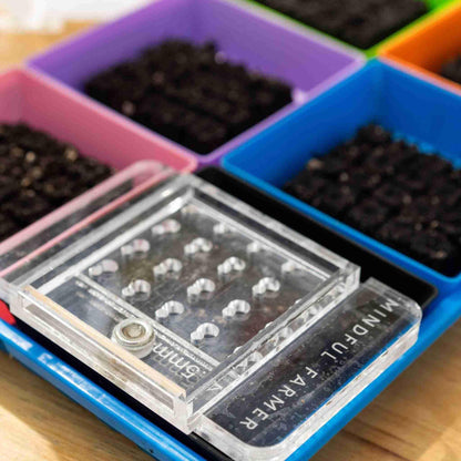 Bootstrap Farmer Soil Block Drop Seeder - Mini 20 - Complete Set | Mindful Farmer