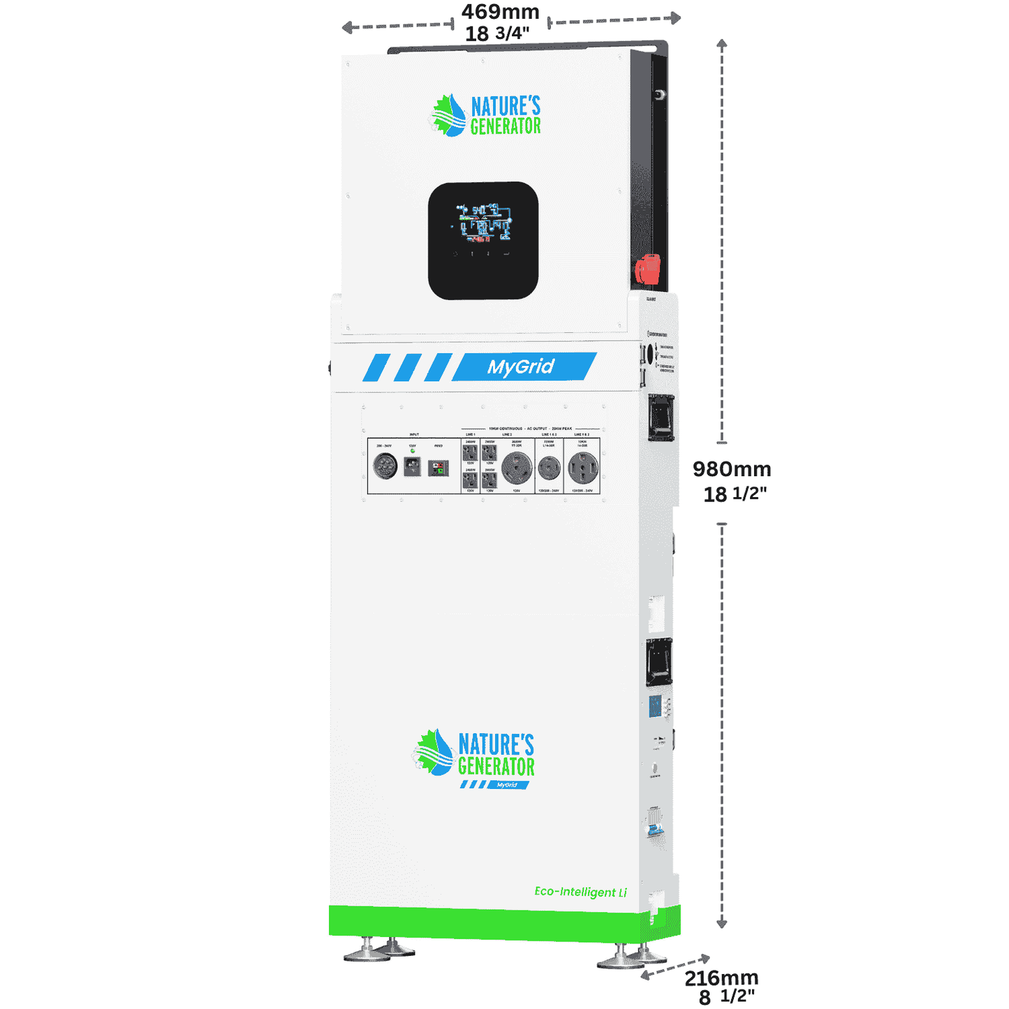 Nature's Generator MyGrid 10K with Transfer Switch for House Battery Backup