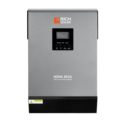 Rich Solar NOVA MAX 3K | 3000W 24V Hybrid Inverter for RVs, Trailers, Campers, Vans, Trucks, Overlanders, Boats