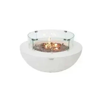 Elementi - Lunar Fire Bowl Cream White - Natural Gas
